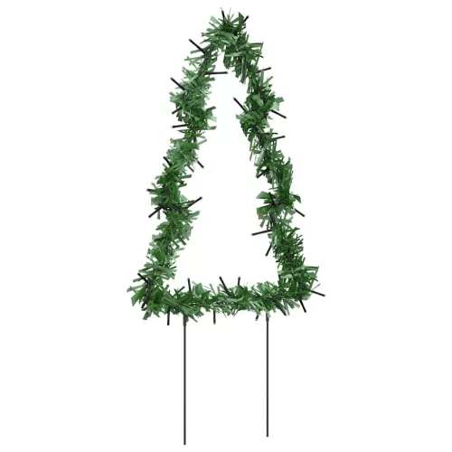 karácsonyfa fénydekoráció 3 db cövekkel 50 LED 30 cm