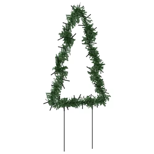  karácsonyfa fénydekoráció 3 db cövekkel 50 LED 30 cm