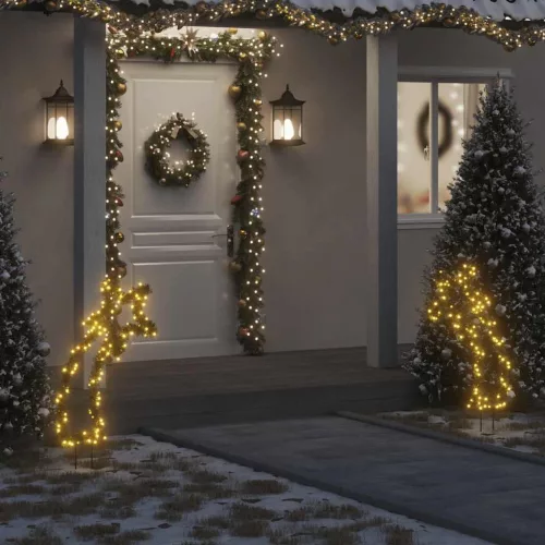  karácsonyi hullócsillag fénydekoráció cövekekkel 115 LED 89 cm