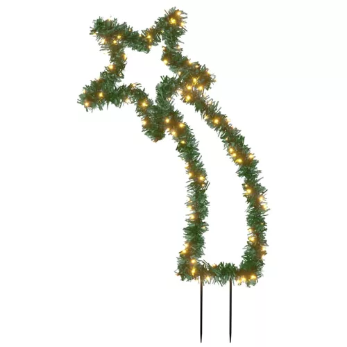  karácsonyi hullócsillag fénydekoráció cövekekkel 115 LED 89 cm
