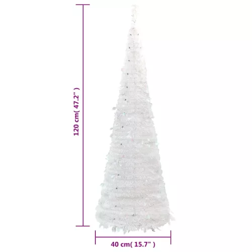  könnyen felállítható műkarácsonyfa 50 db LED fénnyel 120 cm