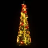  könnyen felállítható műkarácsonyfa 50 db LED-fénnyel 120 cm
