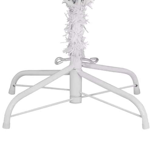  fehér csuklópántos műkarácsonyfa állvánnyal 300 cm