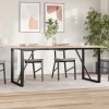  acél étkezőasztallábak O-alakú vázzal 160 x 80 x 73 cm