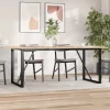  acél étkezőasztallábak O-alakú vázzal 180 x 80 x 73 cm