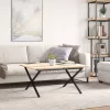  acél dohányzóasztallábak X-alakú vázzal 70 x 60 x 43 cm