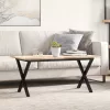  acél dohányzóasztallábak X-alakú vázzal 70 x 30 x 43 cm