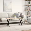  acél dohányzóasztallábak X-alakú vázzal 80 x 40 x 43 cm