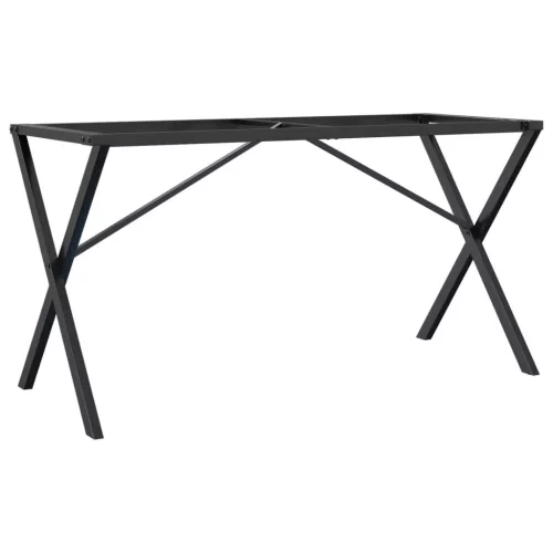  acél étkezőasztallábak X-alakú vázzal 140 x 60 x 73 cm