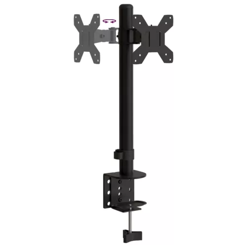  fekete acél monitorállvány VESA 75/100 mm