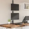  dupla fekete acél monitorállvány VESA 75/100 mm