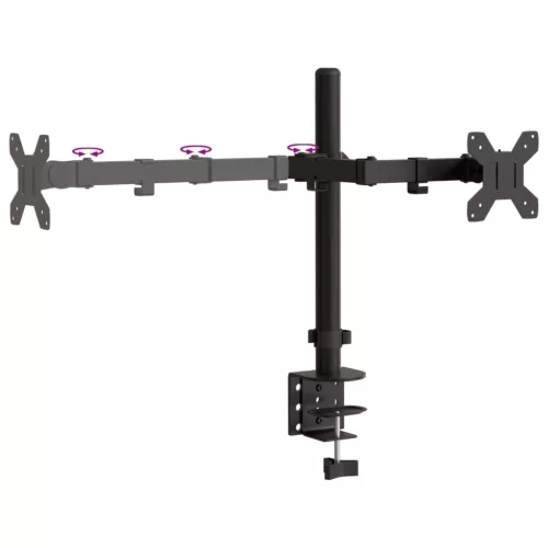  fekete acél monitorállvány VESA 75/100 mm