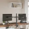  dupla fekete acél monitorállvány VESA 75/100 mm