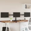  tripla fekete acél monitorállvány VESA 75/100 mm