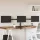  tripla fekete acél monitorállvány VESA 75/100 mm