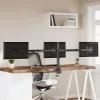  tripla fekete acél monitorállvány VESA 75/100 mm