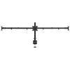 tripla fekete acél monitorállvány VESA 75/100 mm