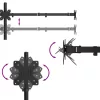  tripla fekete acél monitorállvány VESA 75/100 mm