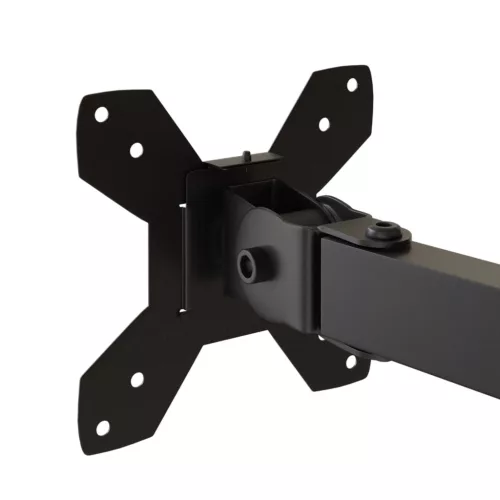  tripla fekete acél monitorállvány VESA 75/100 mm