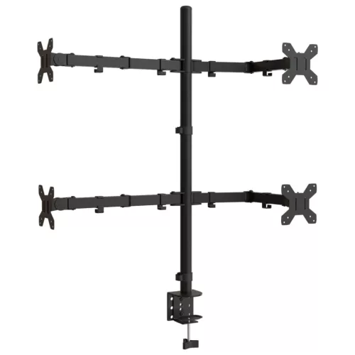  fekete acél monitorállvány VESA 75/100 mm