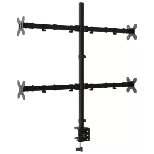  fekete acél monitorállvány VESA 75/100 mm