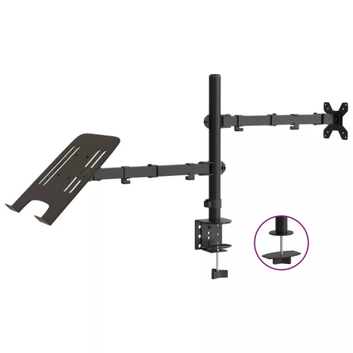  fekete acél monitorállvány VESA 75/100 mm