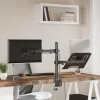  fekete acél monitorállvány VESA 75/100 mm