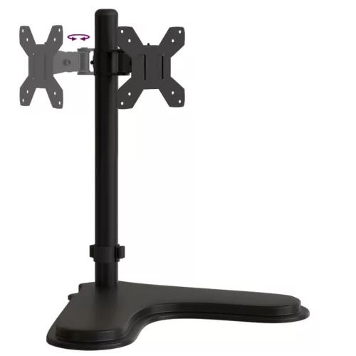  fekete acél monitorállvány VESA 75/100 mm