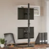  dupla fekete acél monitorállvány VESA 75/100 mm