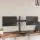  dupla fekete acél monitorállvány VESA 75/100 mm