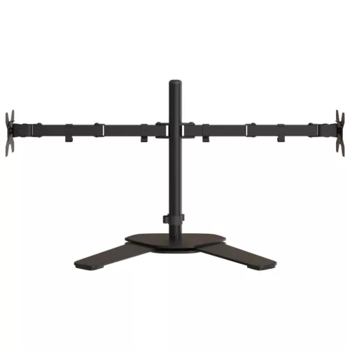  dupla fekete acél monitorállvány VESA 75/100 mm