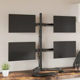  fekete acél monitorállvány VESA 75/100 mm