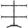  fekete acél monitorállvány VESA 75/100 mm