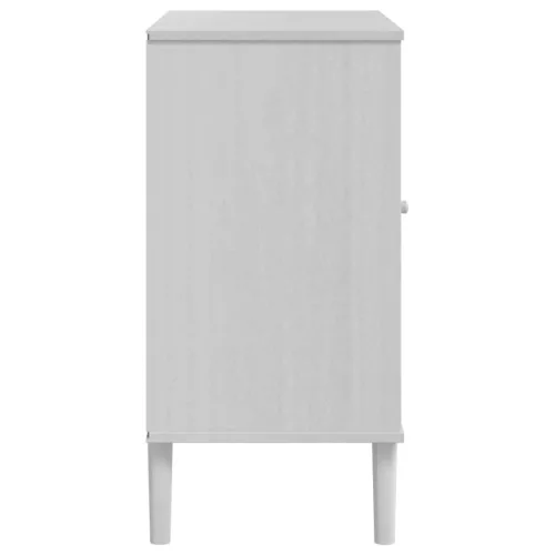  SENJA fehér rattanhatású tálalószekrény 80 x 40 x 80 cm