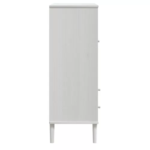  SENJA fehér rattan hatású magasszekrény 90 x 40 x 112 cm