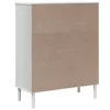  SENJA fehér rattan hatású magasszekrény 90 x 40 x 112 cm