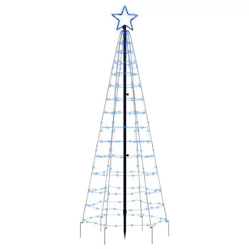  kék LED karácsonyfa tüskékkel 220 LED 180 cm