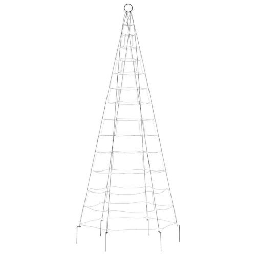  hideg fehér LED karácsonyfa zászlórúdra 200 LED 180 cm