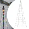  színes LED karácsonyfa zászlórúdra 200 LED 180 cm