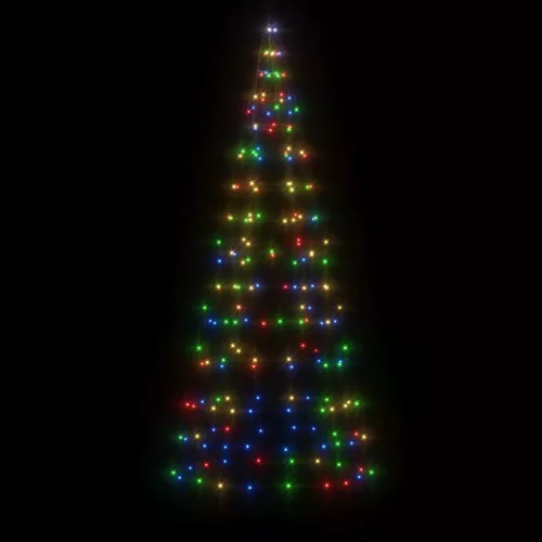  színes LED karácsonyfa zászlórúdra 200 LED 180 cm