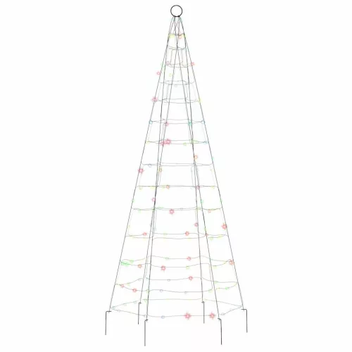  színes LED karácsonyfa zászlórúdra 200 LED 180 cm