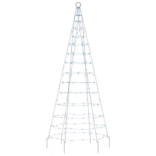  kék LED karácsonyfa zászlórúdra 200 LED 180 cm