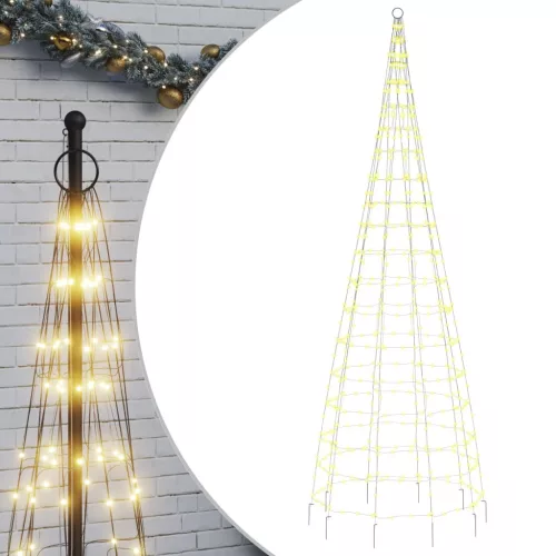  meleg fehér LED karácsonyfa zászlórúdra 550 LED 300 cm