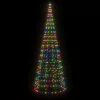  színes LED karácsonyfa zászlórúdra 550 LED 300 cm