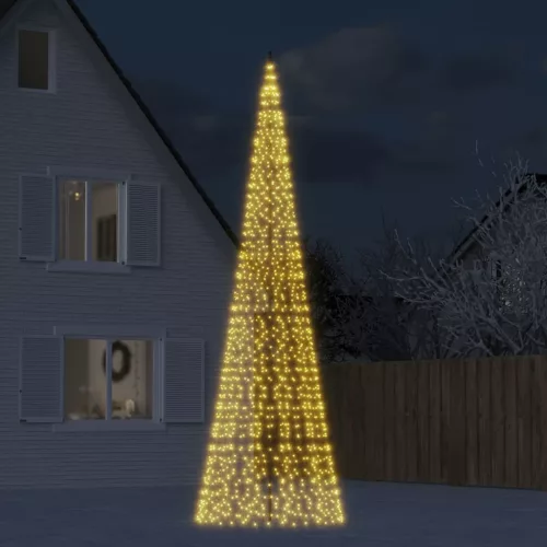  meleg fehér LED karácsonyfa zászlórúdra 1534 LED 500 cm