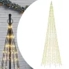  meleg fehér LED karácsonyfa zászlórúdra 1534 LED 500 cm
