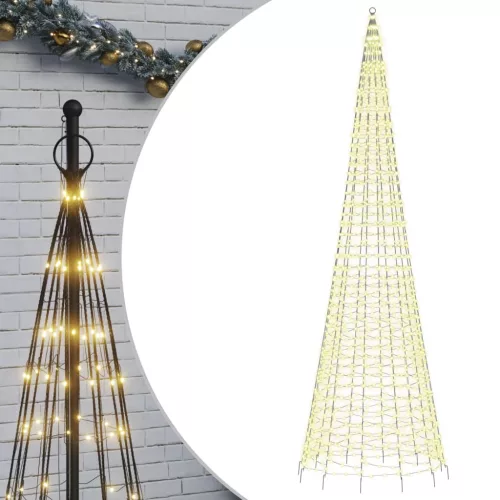  meleg fehér LED karácsonyfa zászlórúdra 1534 LED 500 cm