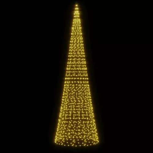  meleg fehér LED karácsonyfa zászlórúdra 1534 LED 500 cm