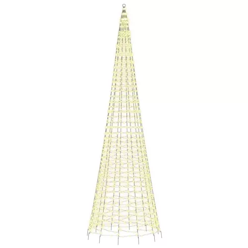  meleg fehér LED karácsonyfa zászlórúdra 1534 LED 500 cm