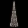  hideg fehér LED karácsonyfa zászlórúdra 1534 LED 500 cm